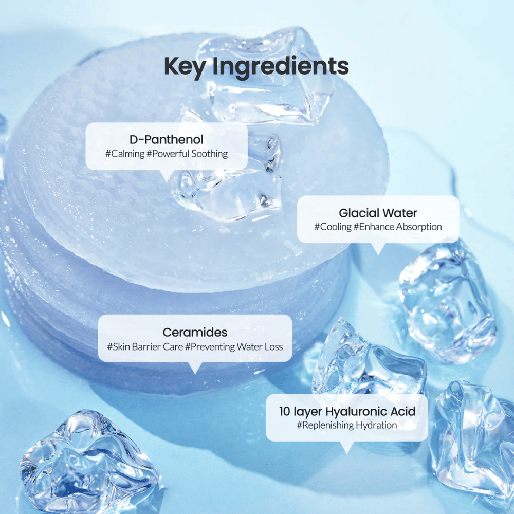 Nyckelingredienser i Biodance Cera-Nol Gel Toner Pads

❄️ Glaciärvatten – Kylande effekt som förbättrar absorptionen.
💧 10-lagers hyaluronsyra – Intensiv återfuktning på djupet.
🌿 D-Panthenol – Kraftfullt lugnande och stärkande för huden.
🛡️ Ceramider – Skyddar hudbarriären och förebygger fuktförlust.

Perfekt för en svalkande och återfuktande boost!