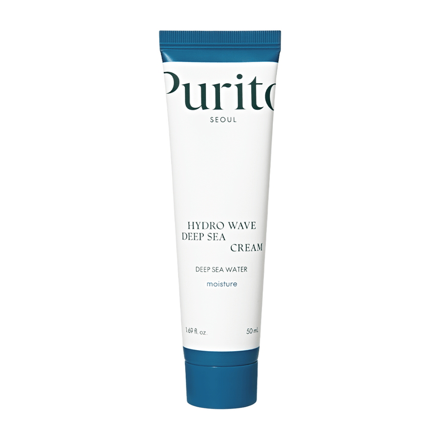 Purito Hydro Wave Deep Sea Cream återfuktar huden på djupet med hjälp av näringsrikt djuphavsvatten. Denna lättabsorberade kräm lämnar huden mjuk och återfuktad utan att kännas tung. Perfekt för daglig användning och för alla hudtyper.