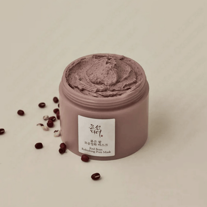 En burk Red Bean Refreshing Pore Mask 140ml från Beauty of Joseon med pormask.